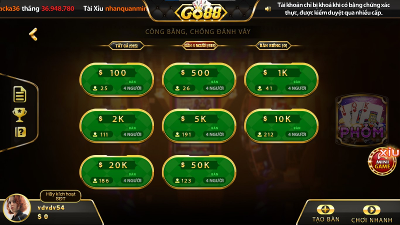 Tất tần tật thông tin về game bài phỏm cho tân binh tại Go88