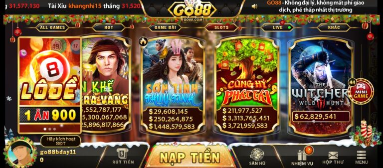 Slot game nổ hũ Sơn Tinh Thủy Tinh hot đình đám tại Go88