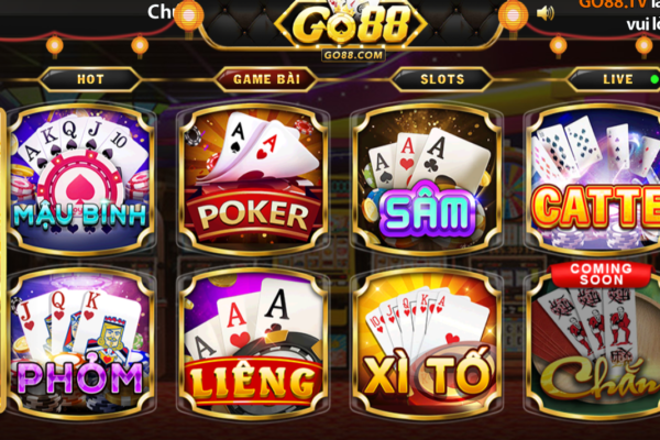 Thiên đường giải trí Game bài Go88 giúp anh em tận hưởng niềm vui bất tận