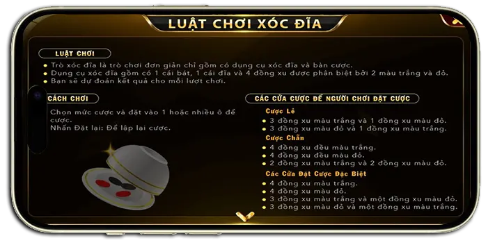 luat choi xoc dia go88